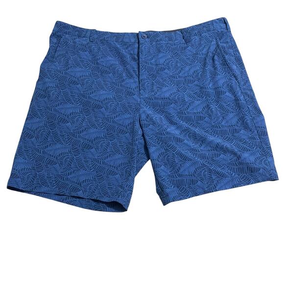 IZOD Golf Shorts Mens Size 44 Classic Fit Stretch Blue Tropical Print Golf Short - Picture 1 of 11